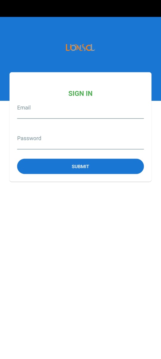 Service App Login Screen